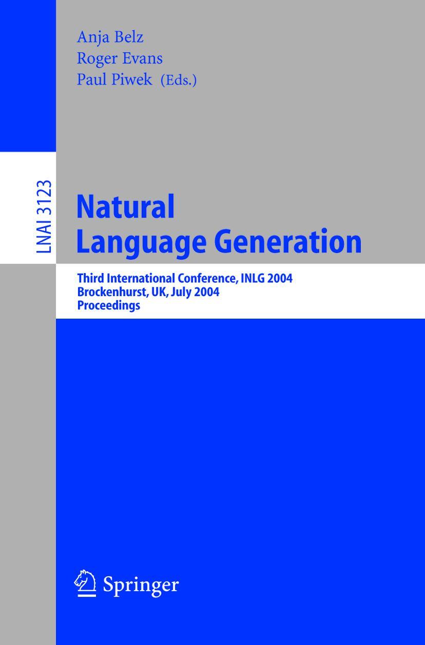 Vorderes Coverbild Natural Language Generation