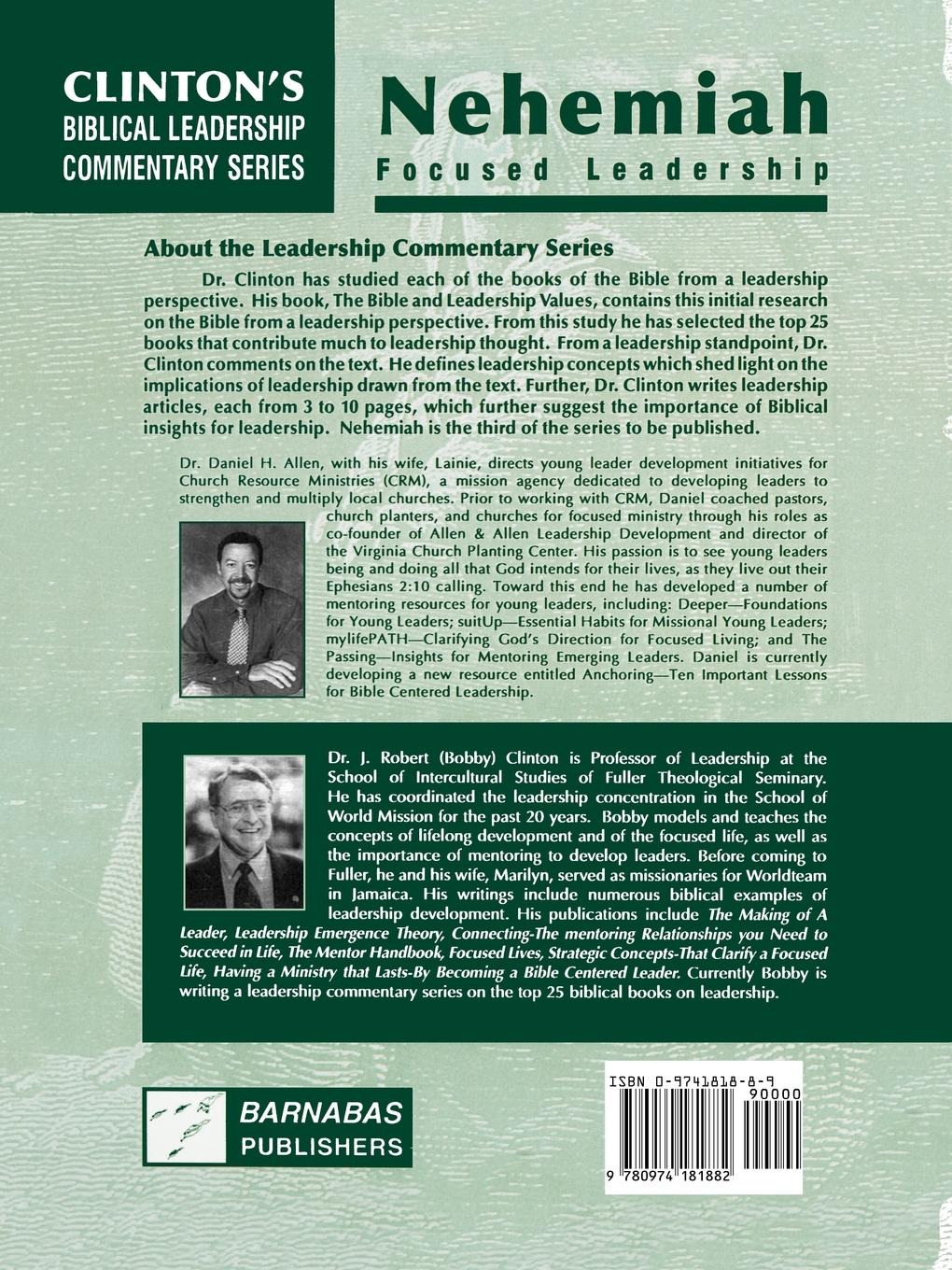 Rückseitencover Nehemiah Focused Leadership