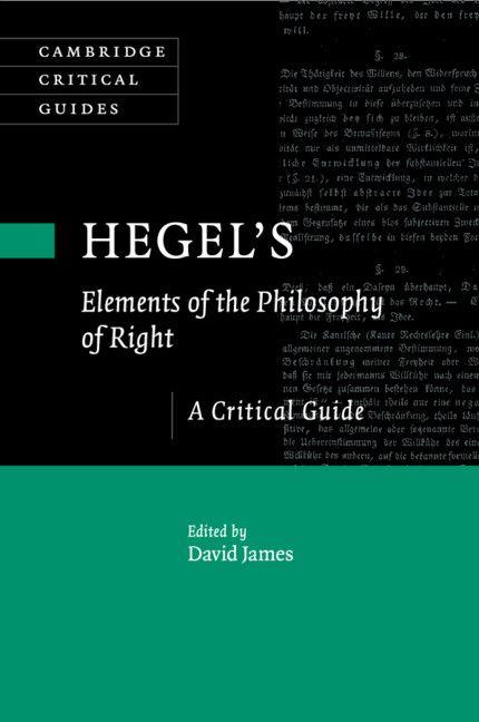 Vorderes Coverbild Hegel's 'Elements of the Philosophy of Right'