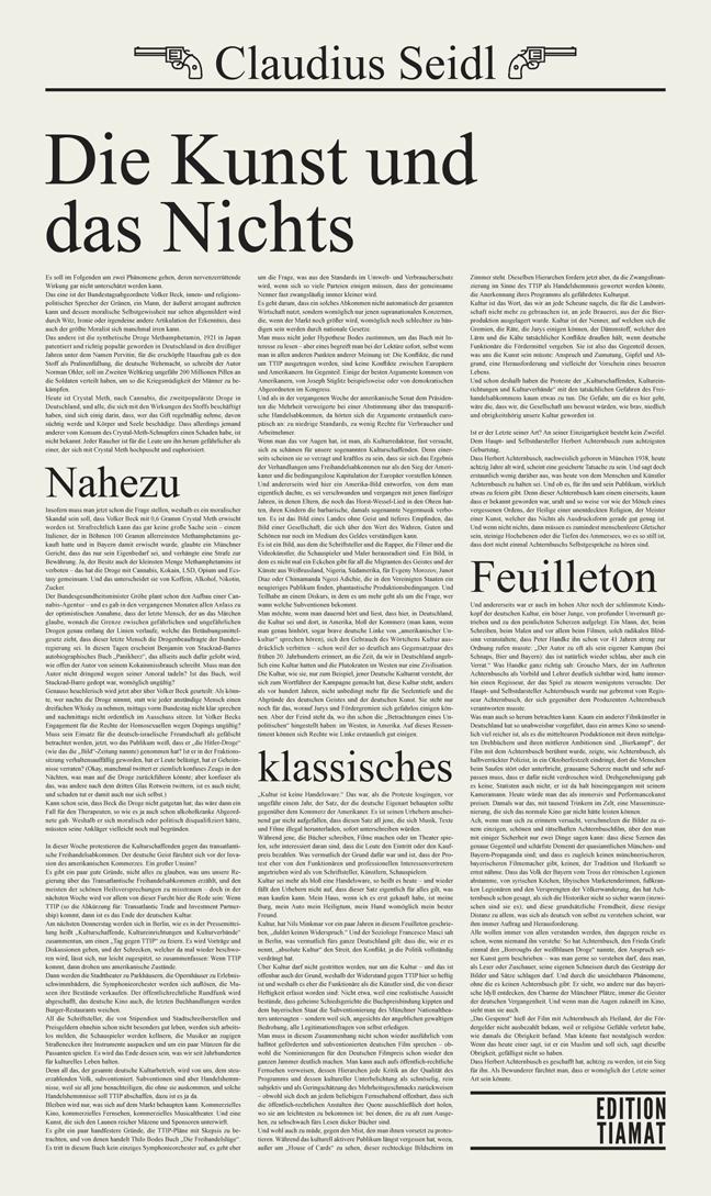 Vorderes Coverbild Die Kunst und das Nichts