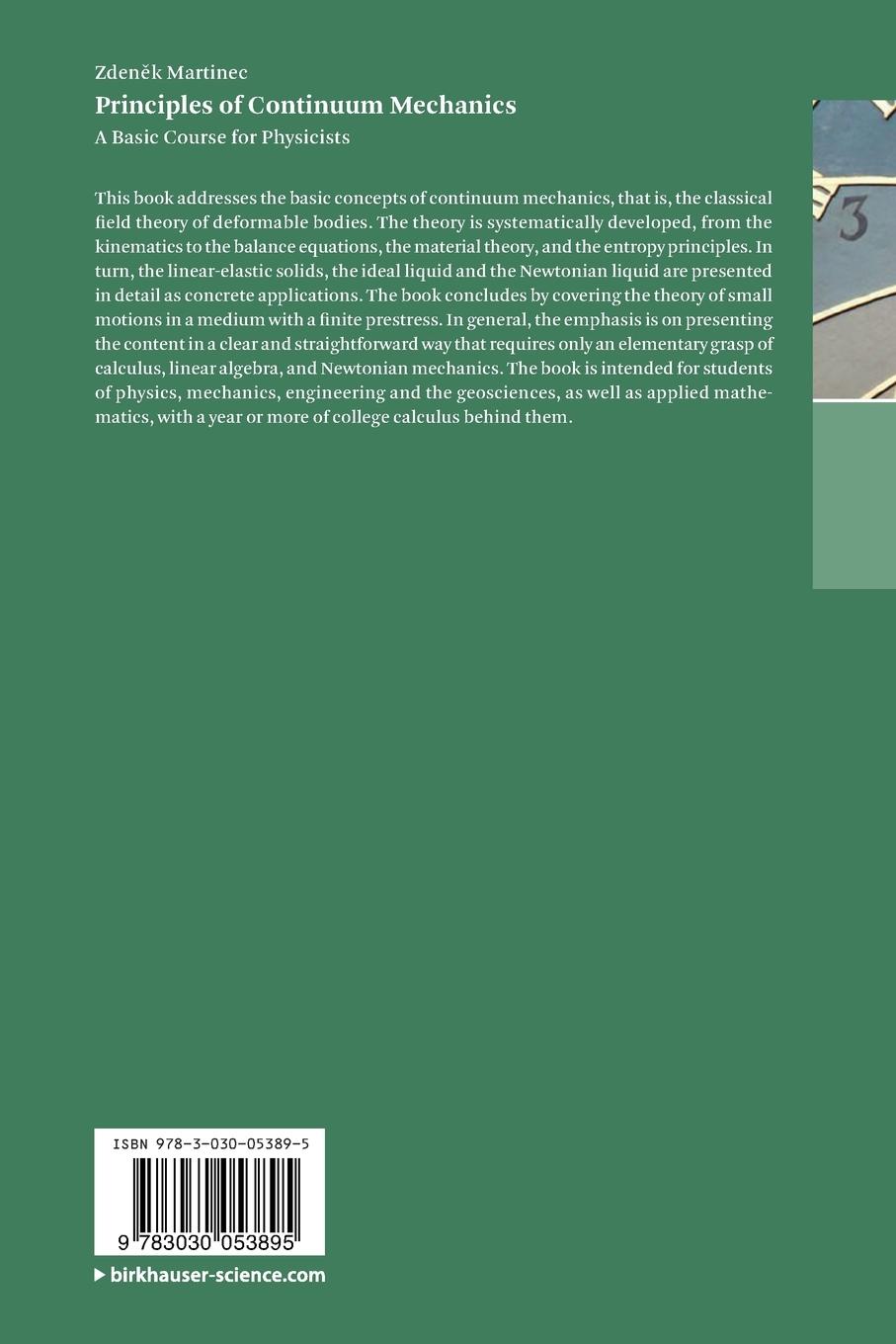 Rückseitencover Principles of Continuum Mechanics