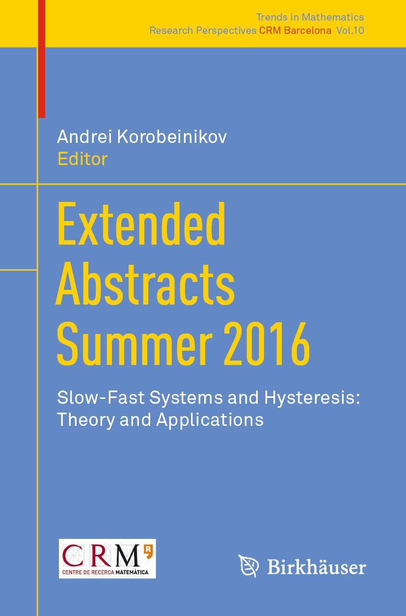 Vorderes Coverbild Extended Abstracts Summer 2016