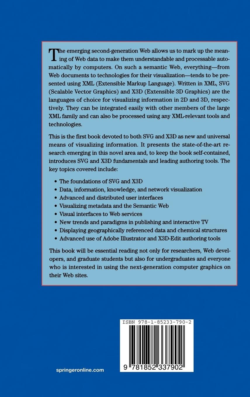 Rückseitencover Visualizing Information Using SVG and X3D
