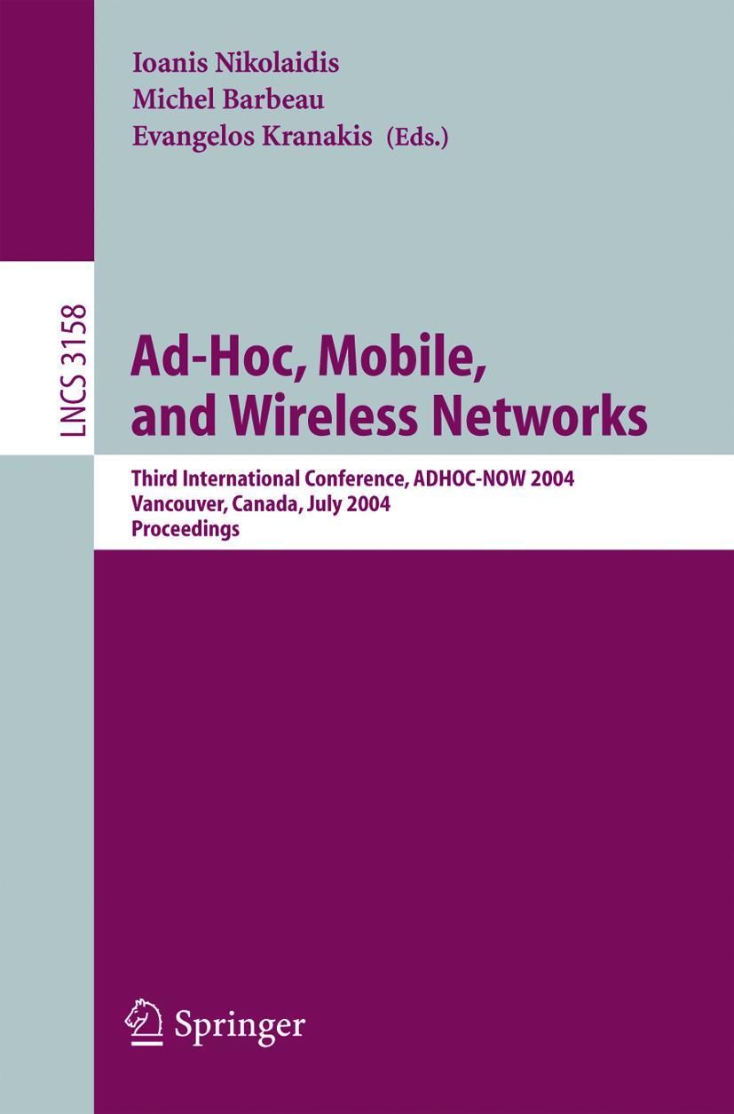 Vorderes Coverbild Ad-Hoc, Mobile, and Wireless Networks