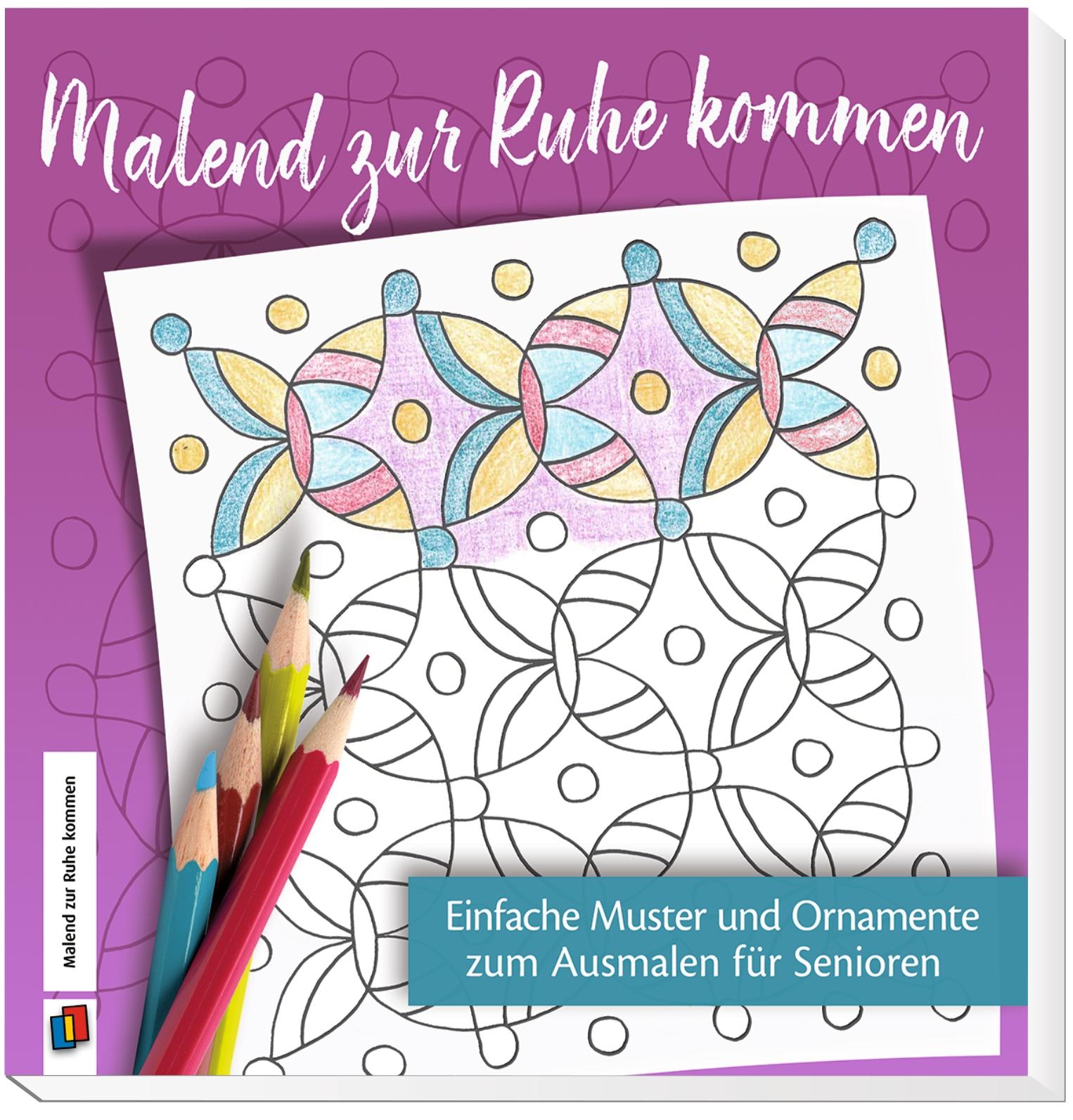 Beispielinhalt (Bild) Malend zur Ruhe kommen - Einfache Muster und Ornamente zum Ausmalen für Senioren