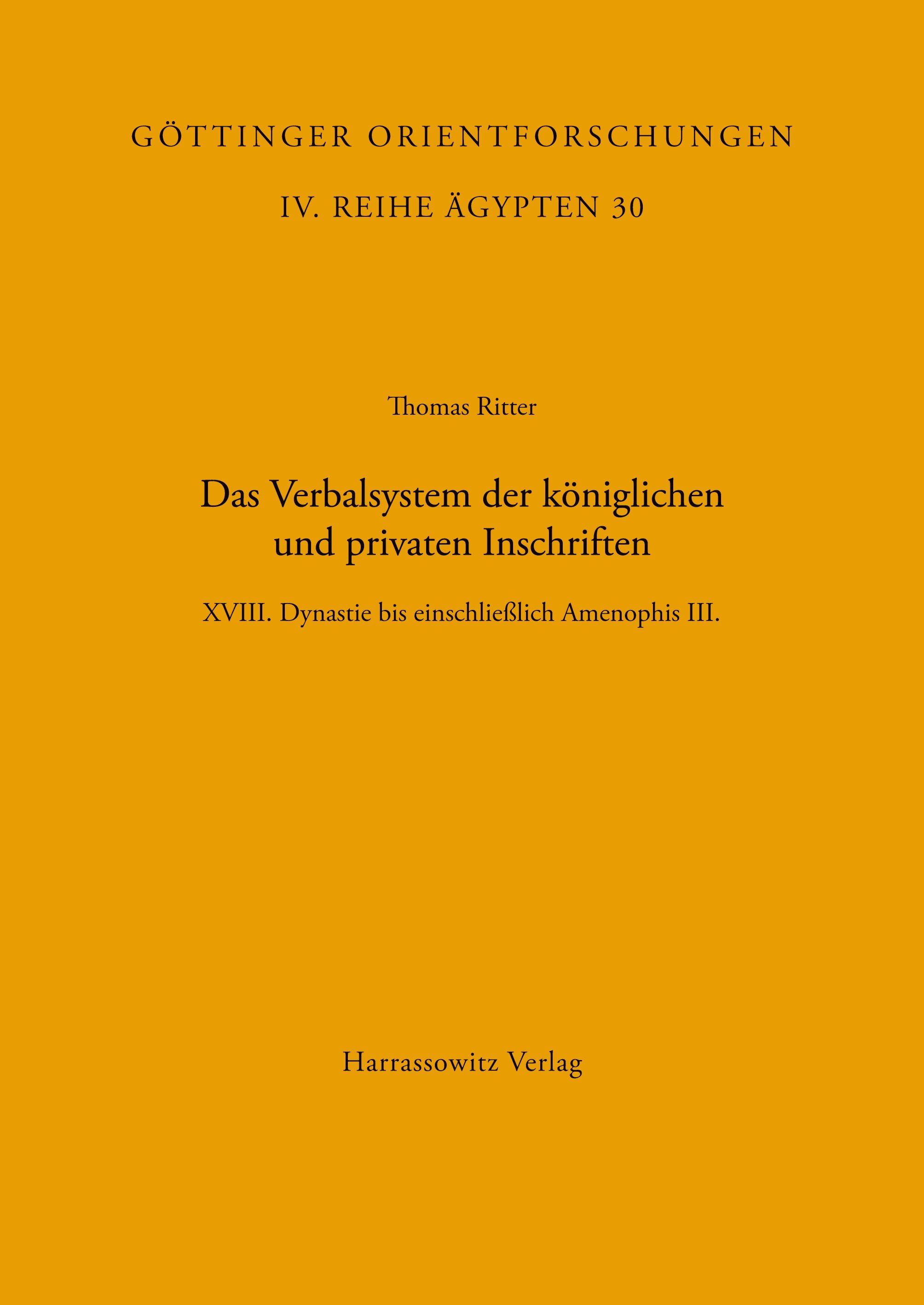 Vorderes Coverbild Das Verbalsystem der königlichen und privaten Inschriften