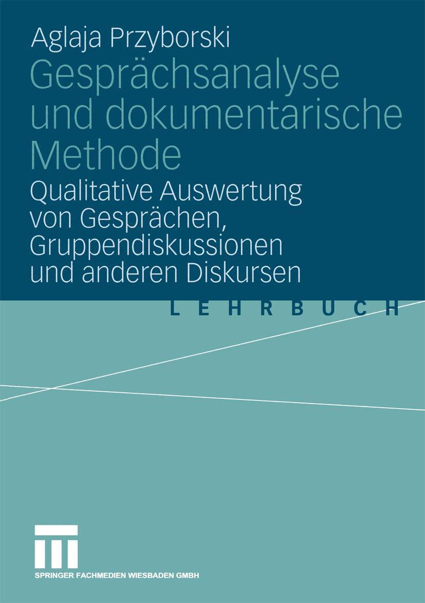 Vorderes Coverbild Gesprächsanalyse und dokumentarische Methode
