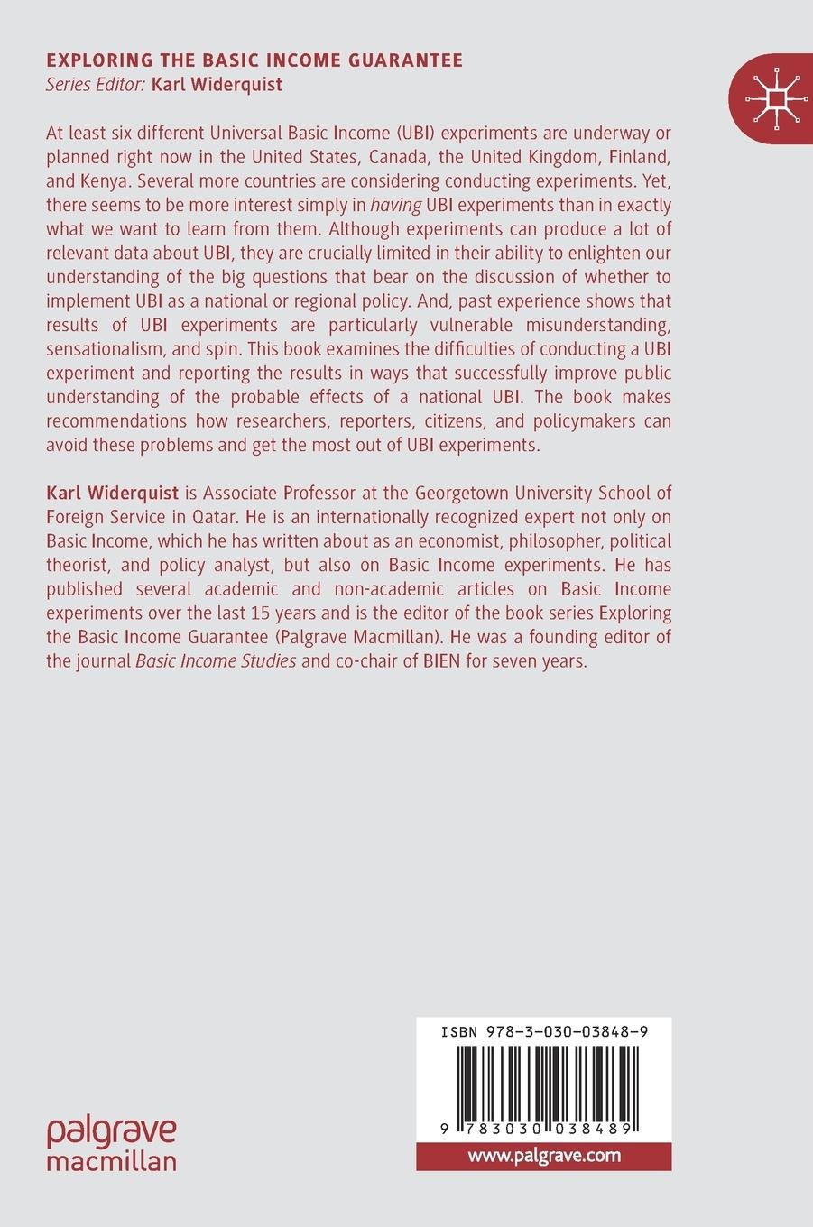 Rückseitencover A Critical Analysis of Basic Income Experiments for Researchers, Policymakers, and Citizens