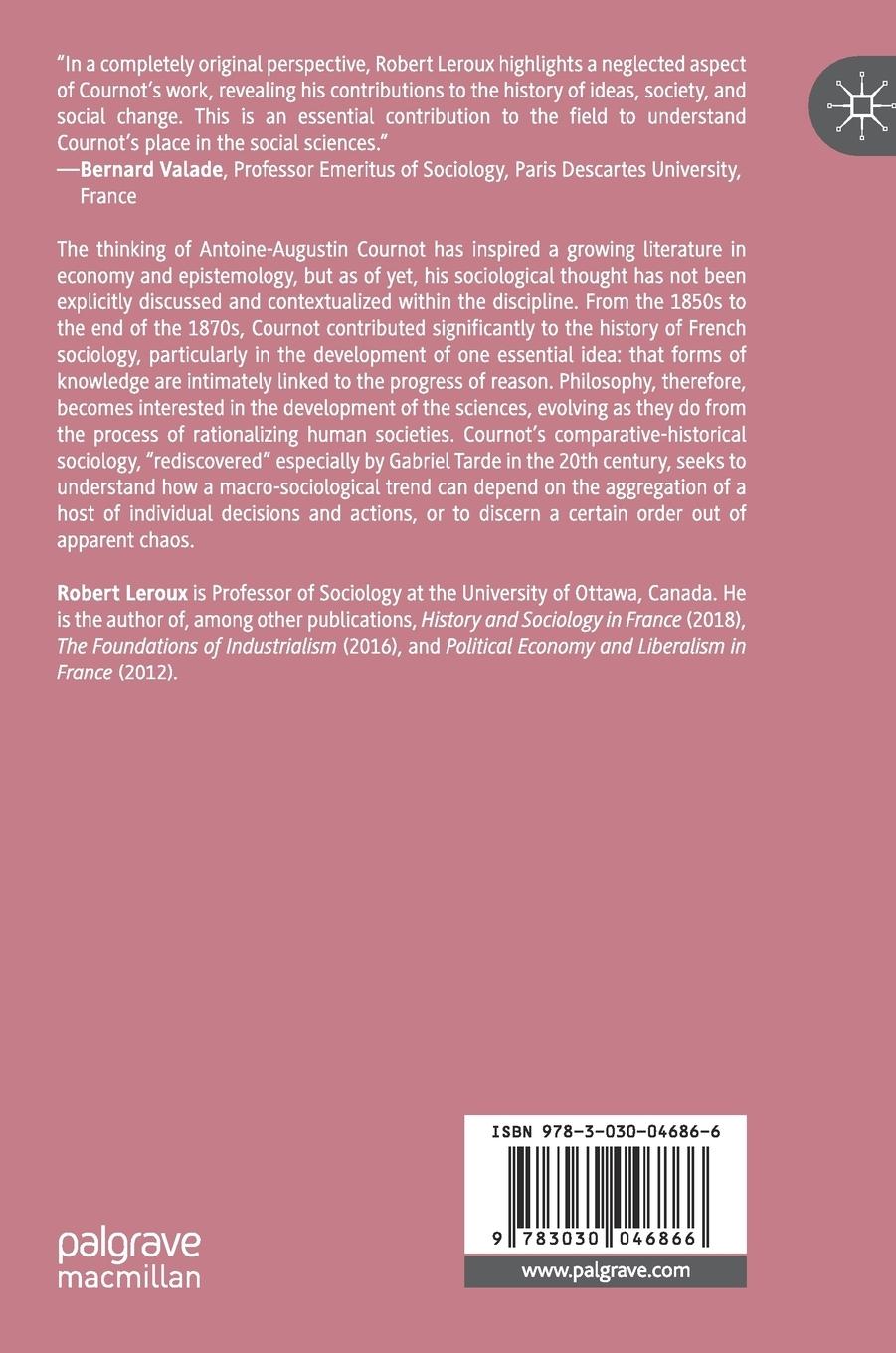 Rückseitencover Antoine-Augustin Cournot as a Sociologist