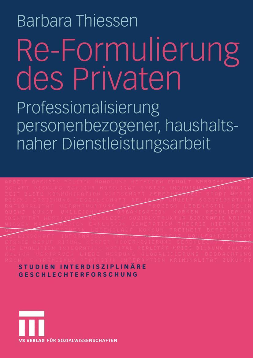 Vorderes Coverbild Re-Formulierung des Privaten