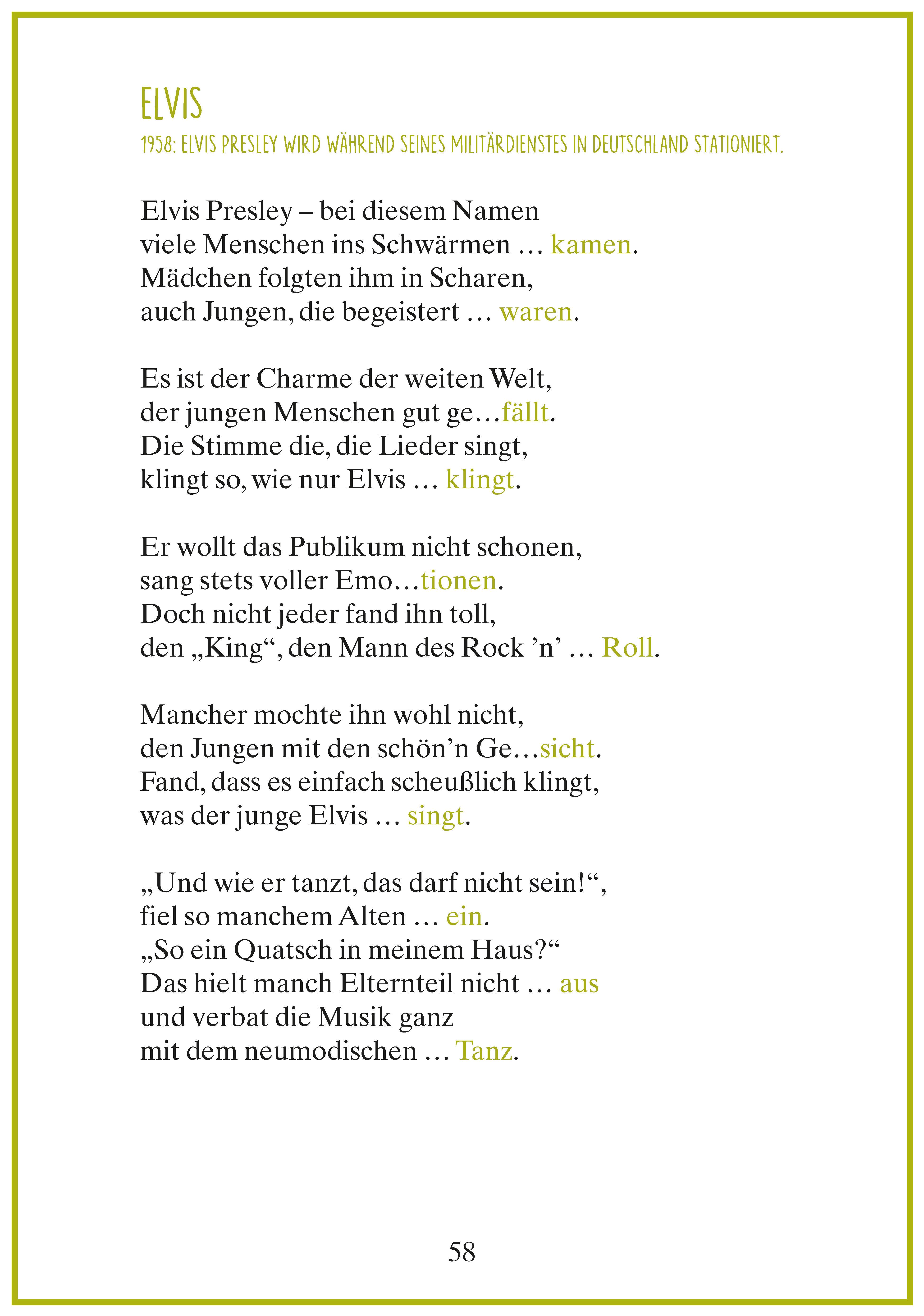 Beispielinhalt (Bild) Lücken-Geschichten in Reimen