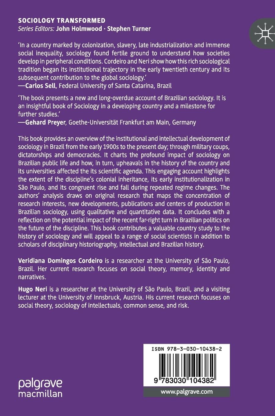 Rückseitencover Sociology in Brazil