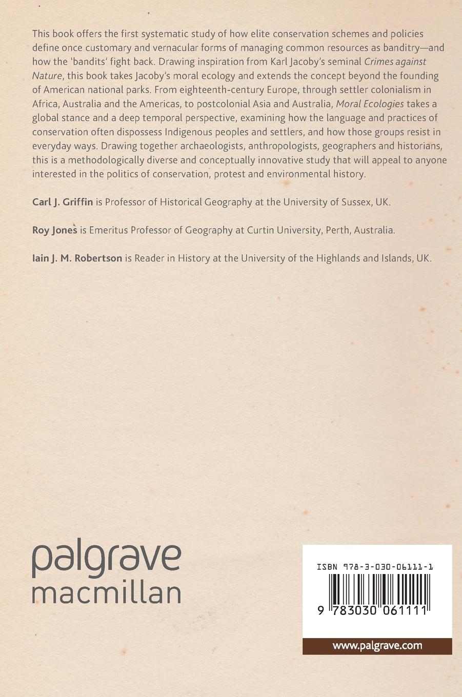 Rückseitencover Moral Ecologies