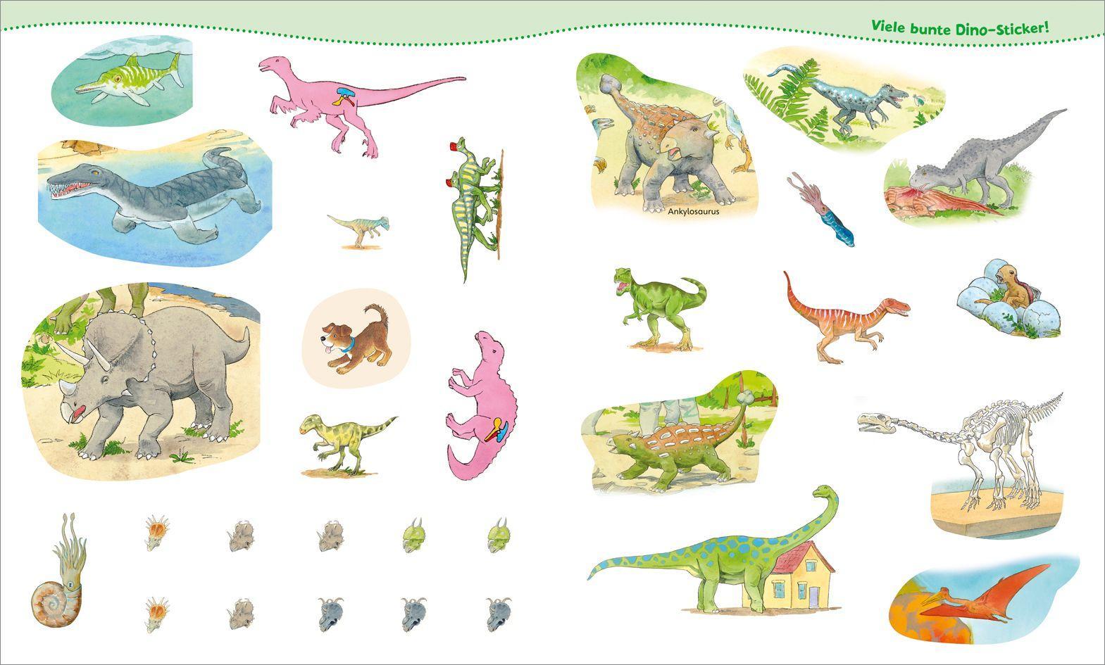Beispielinhalt (Bild) WAS IST WAS Junior Mitmach-Heft Dinosaurier