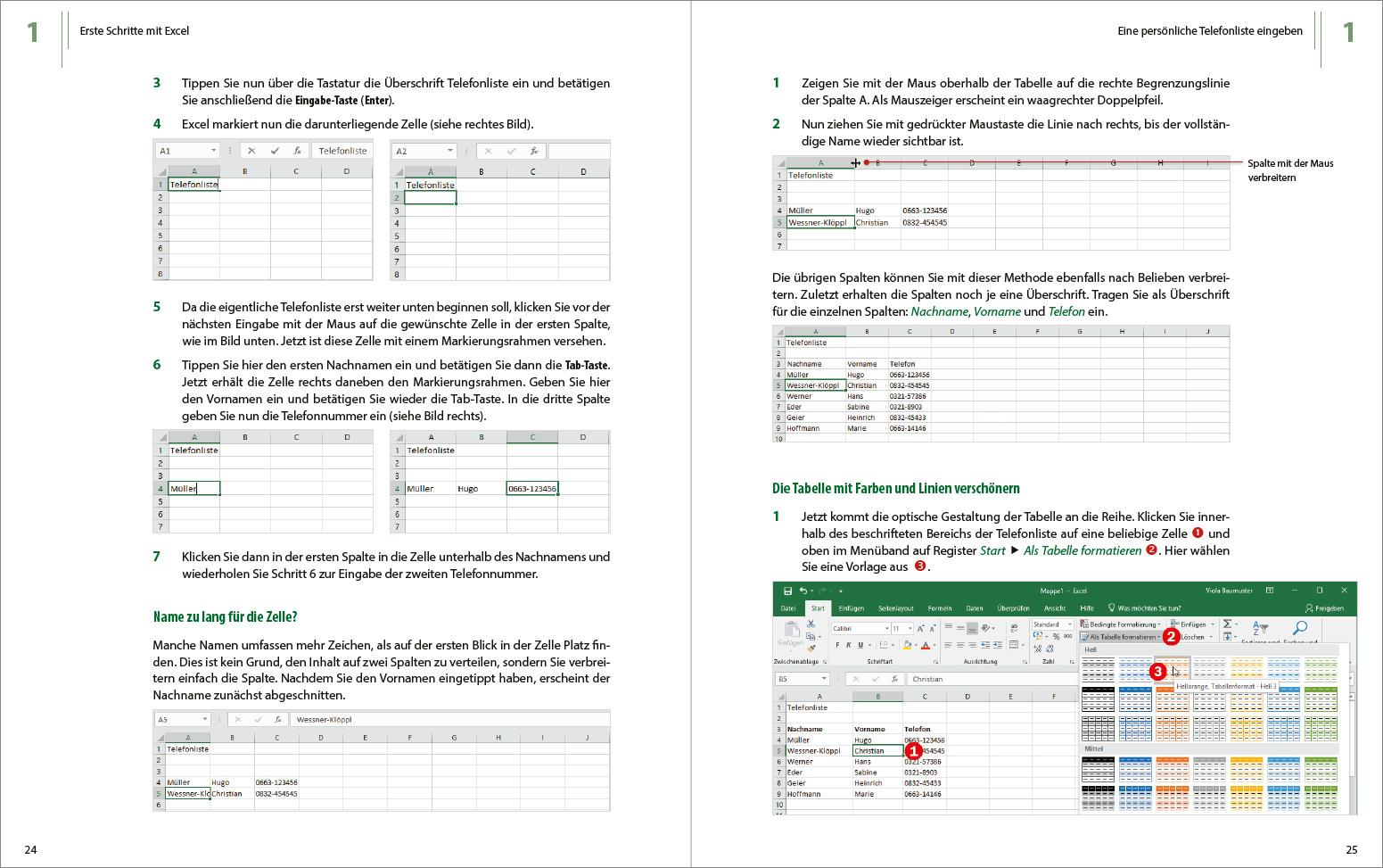 Beispielinhalt (Bild) Excel 2019 - Stufe 1: Grundlagen
