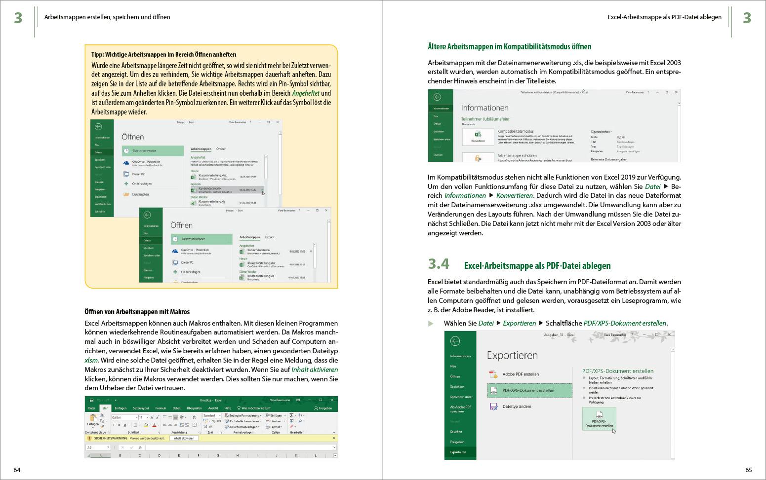 Beispielinhalt (Bild) Excel 2019 - Stufe 1: Grundlagen
