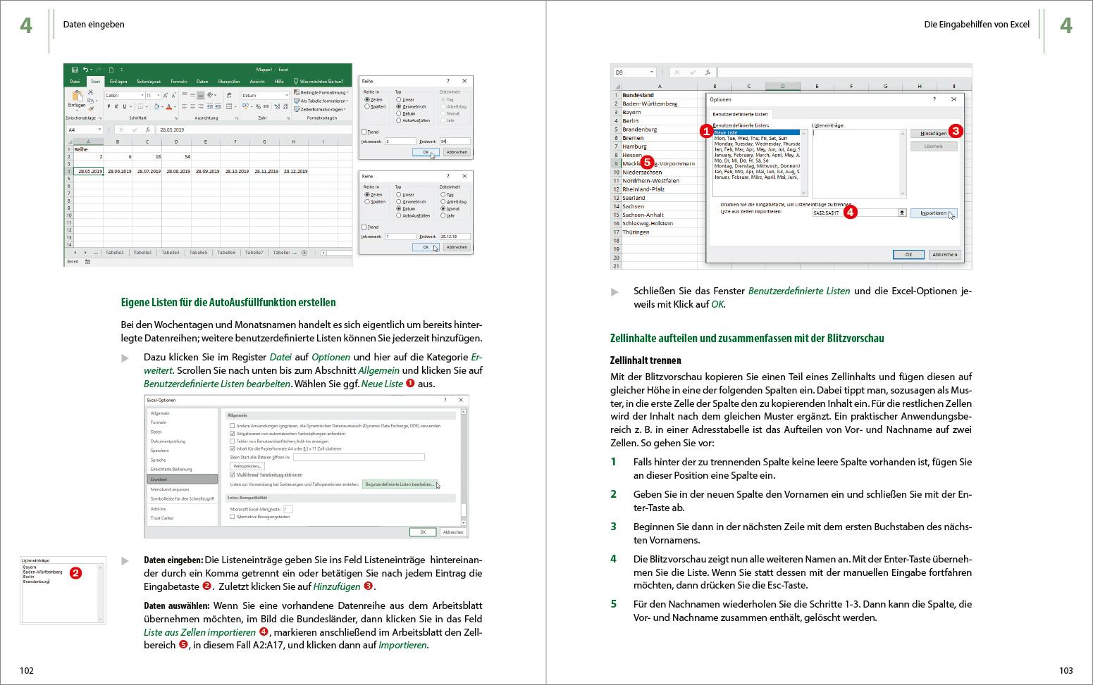 Beispielinhalt (Bild) Excel 2019 - Stufe 1: Grundlagen
