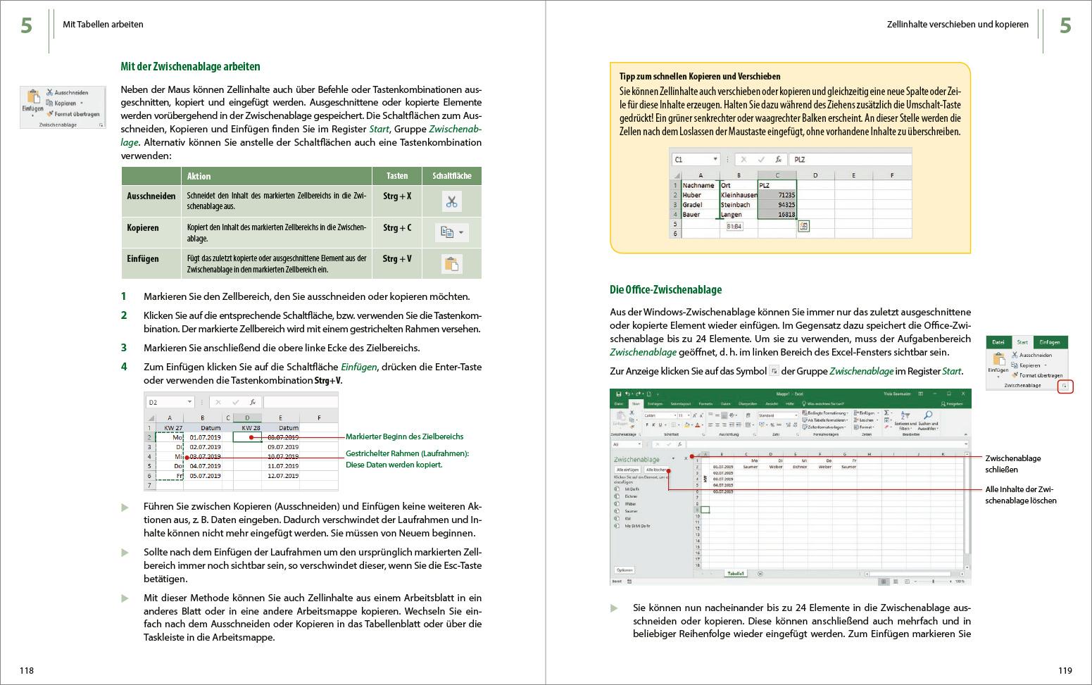 Beispielinhalt (Bild) Excel 2019 - Stufe 1: Grundlagen