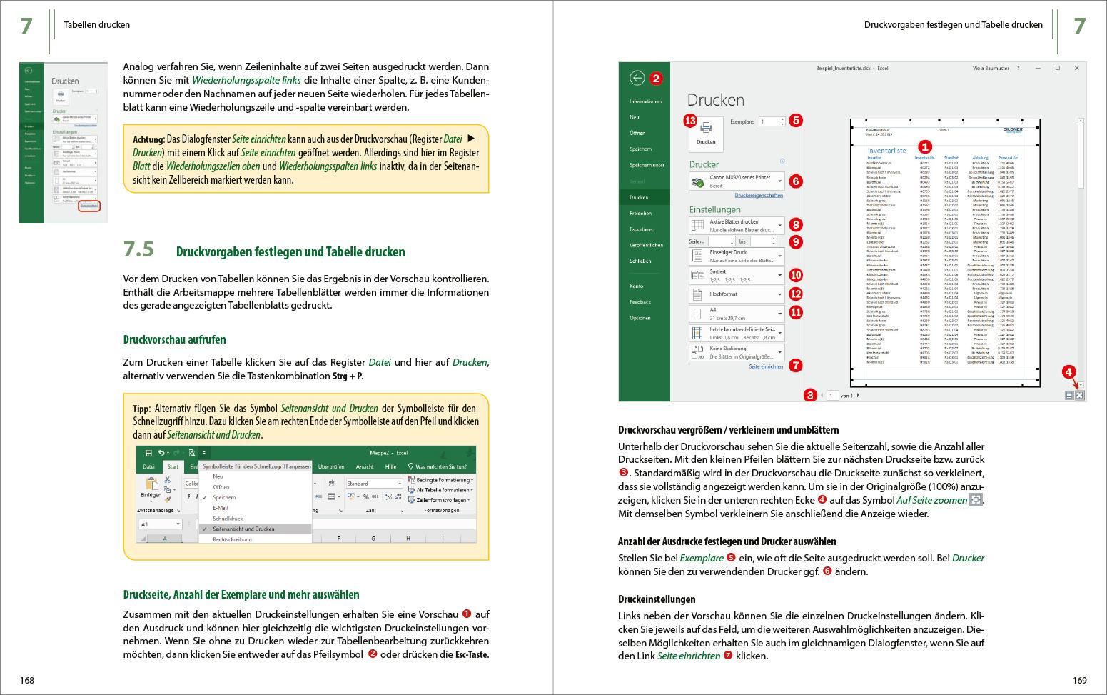 Beispielinhalt (Bild) Excel 2019 - Stufe 1: Grundlagen