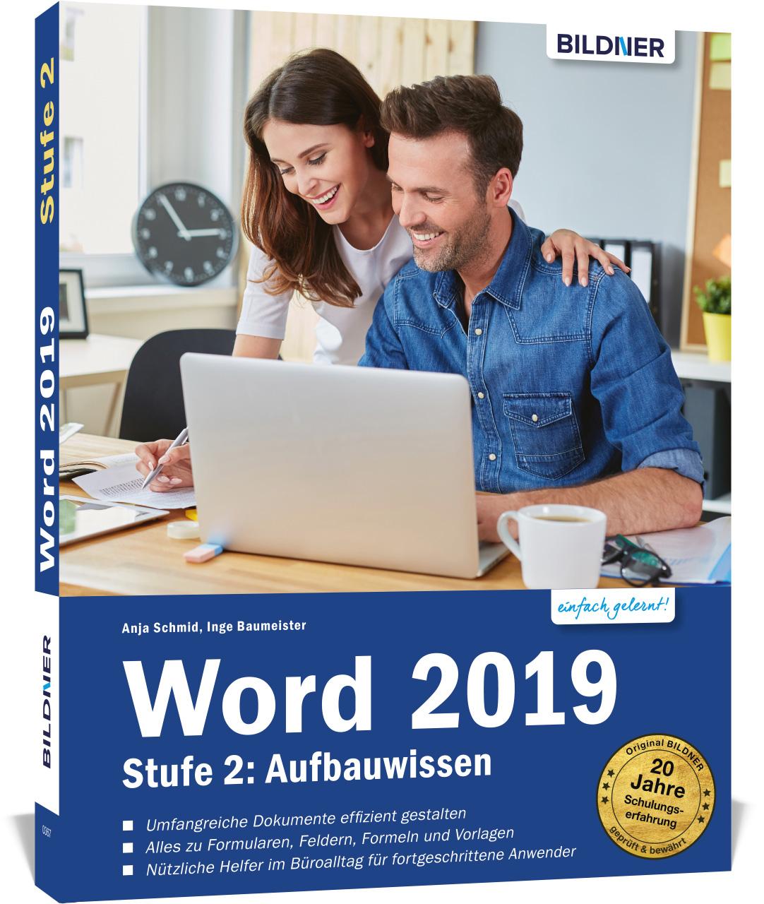 Vorderes Coverbild Word 2019 - Stufe 2: Aufbauwissen