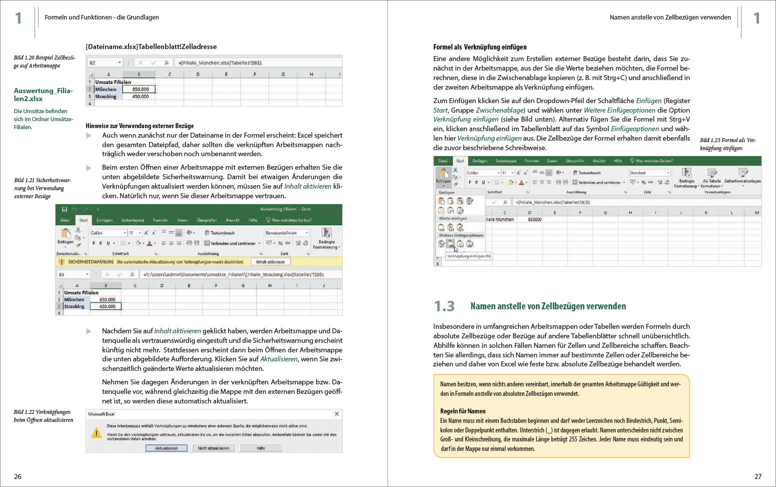 Beispielinhalt (Bild) Excel 2019 - Stufe 2: Aufbauwissen