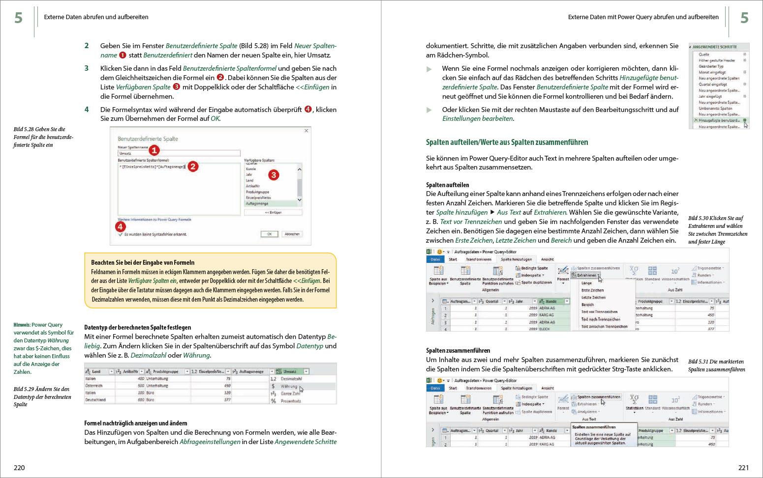 Beispielinhalt (Bild) Excel 2019 - Stufe 2: Aufbauwissen