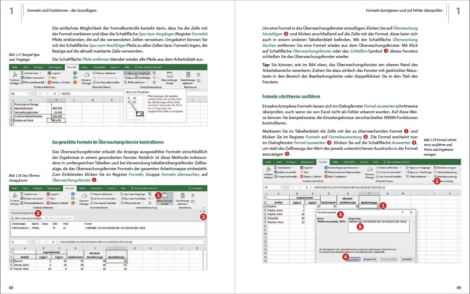 Beispielinhalt (Bild) Excel 2019 - Stufe 2: Aufbauwissen