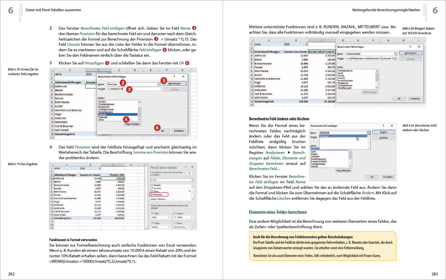 Beispielinhalt (Bild) Excel 2019 - Stufe 2: Aufbauwissen