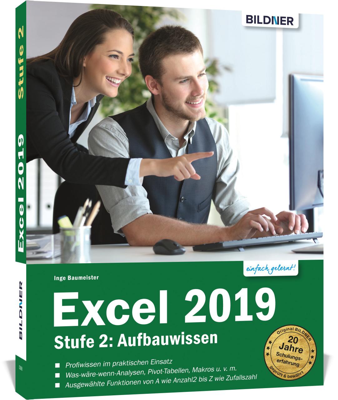 Vorderes Coverbild Excel 2019 - Stufe 2: Aufbauwissen