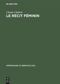 Vorderes Coverbild Le récit féminin