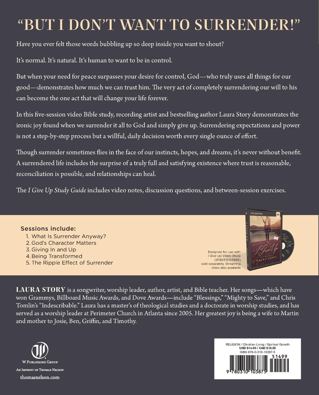 Rückseitencover The I Give Up Bible Study Guide