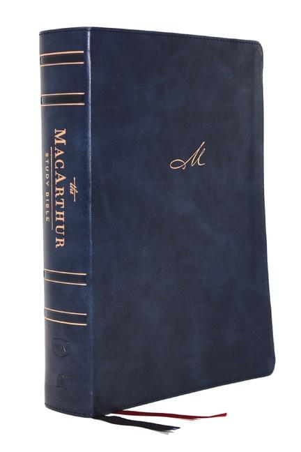 Vorderes Coverbild Nkjv, MacArthur Study Bible, 2nd Edition, Leathersoft, Blue, Comfort Print