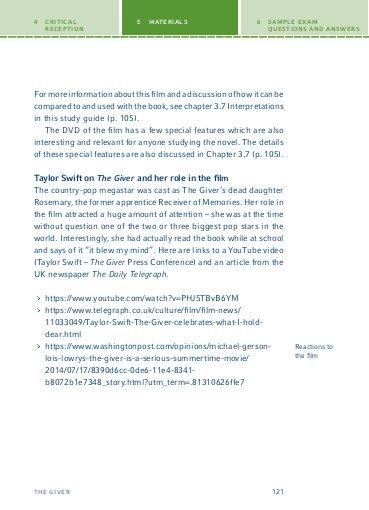 Beispielinhalt (Bild) The Giver von Lois Lowry.