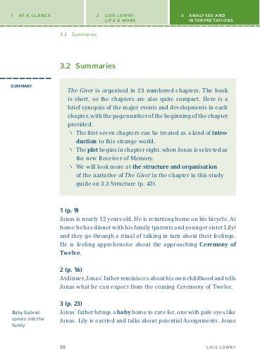 Beispielinhalt (Bild) The Giver von Lois Lowry.