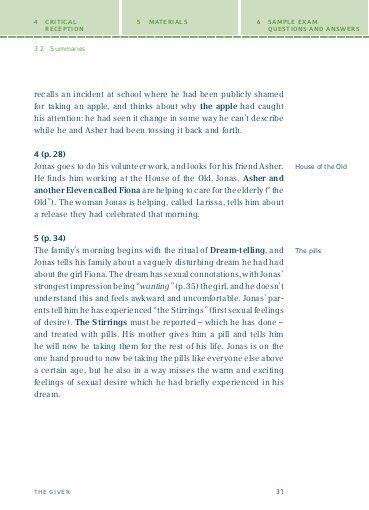 Beispielinhalt (Bild) The Giver von Lois Lowry.