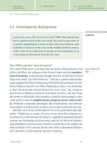 Beispielinhalt (Bild) The Giver von Lois Lowry.