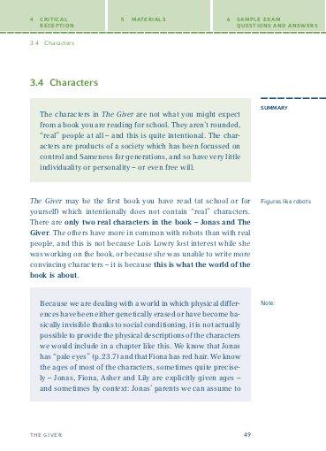 Beispielinhalt (Bild) The Giver von Lois Lowry.