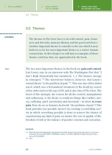 Beispielinhalt (Bild) The Giver von Lois Lowry.