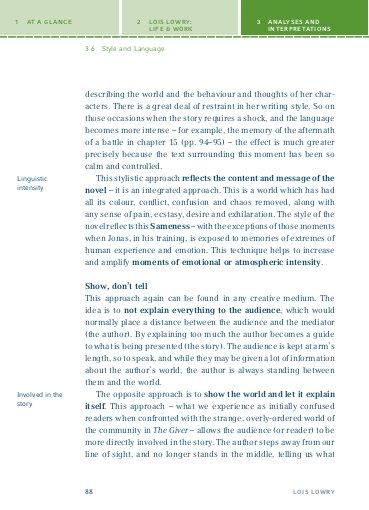 Beispielinhalt (Bild) The Giver von Lois Lowry.