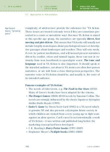 Beispielinhalt (Bild) The Giver von Lois Lowry.