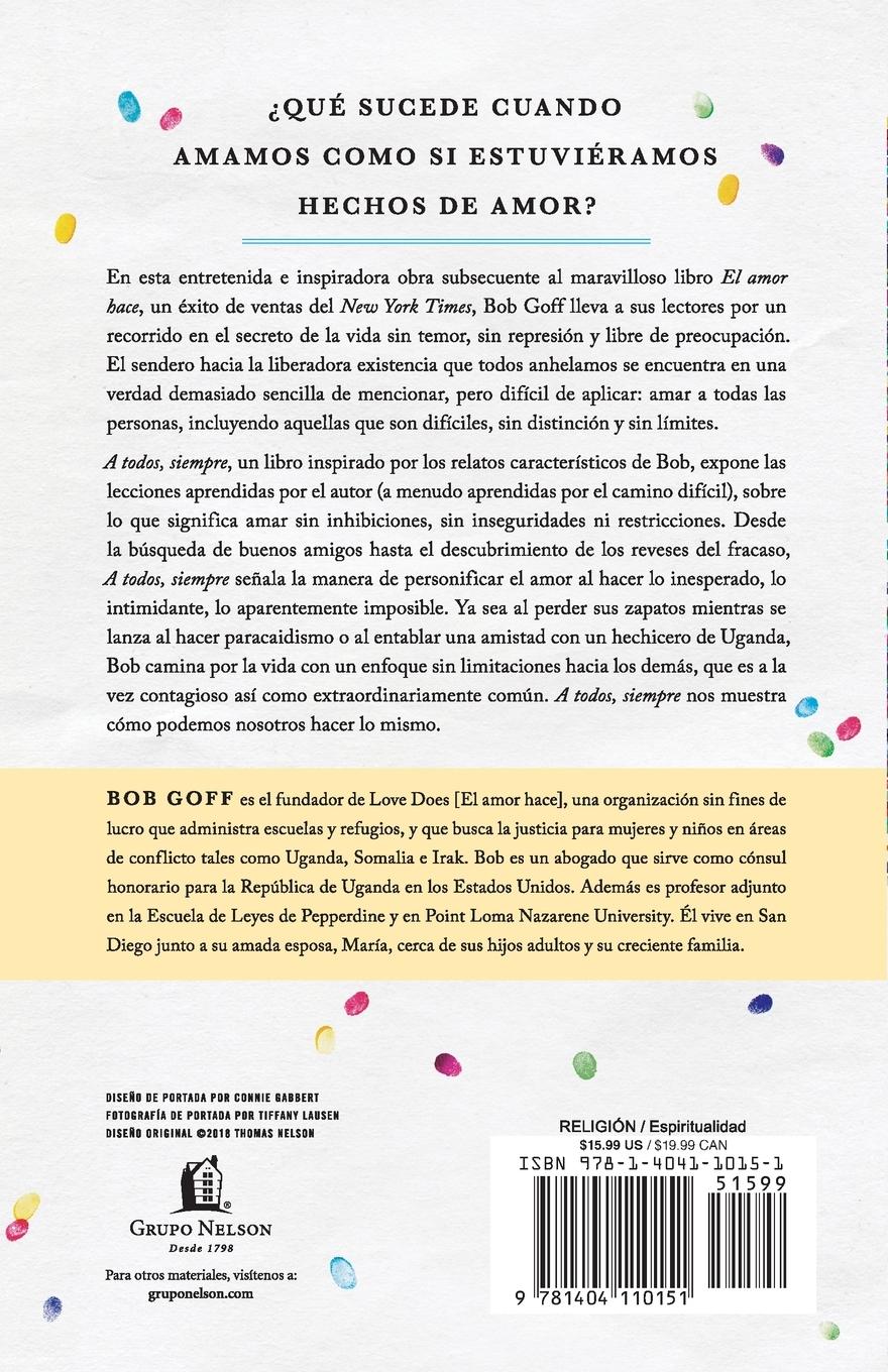 Rückseitencover A todos, siempre Softcover Everybody, Always