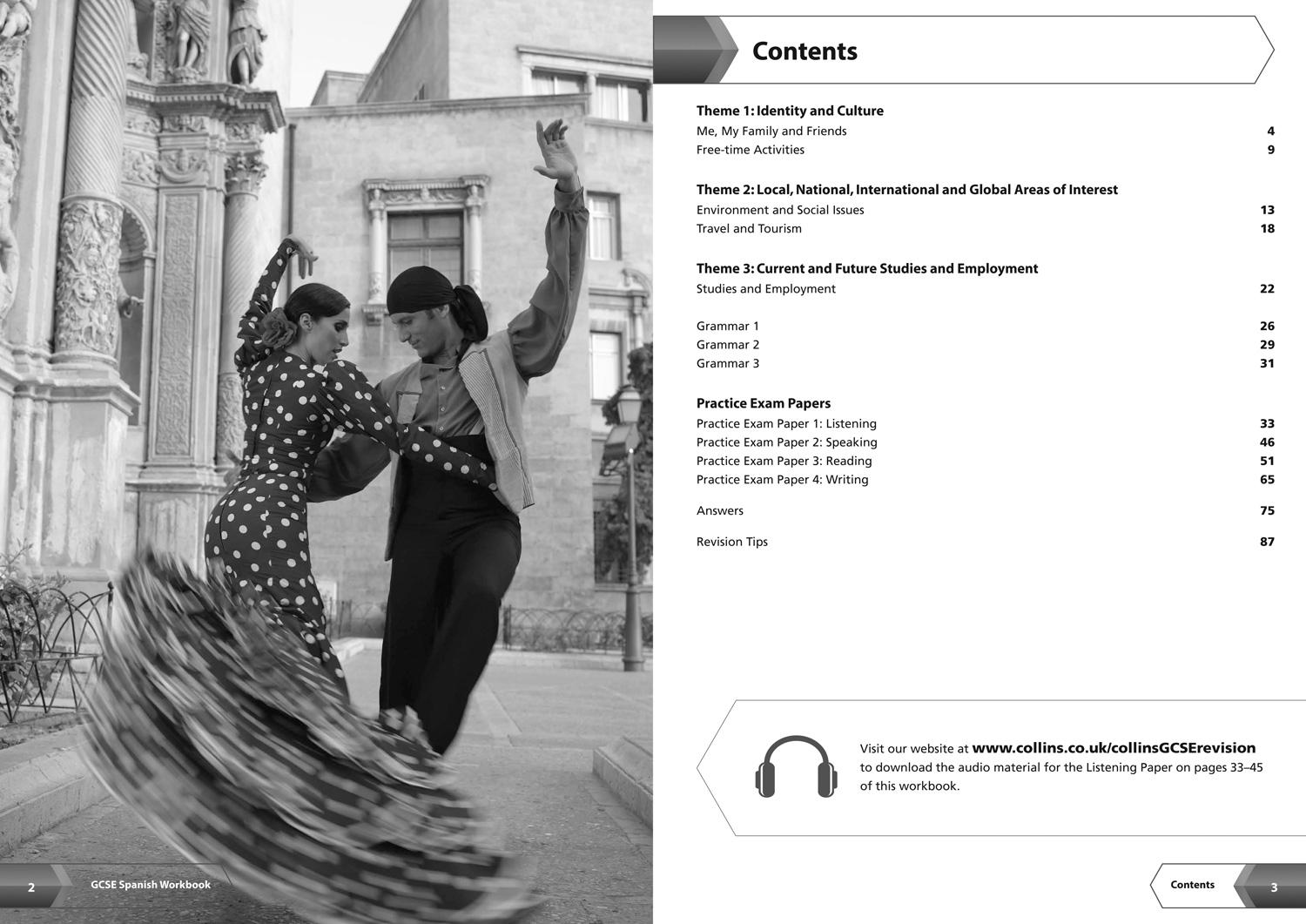 Beispielinhalt (Bild) AQA GCSE 9-1 Spanish Workbook