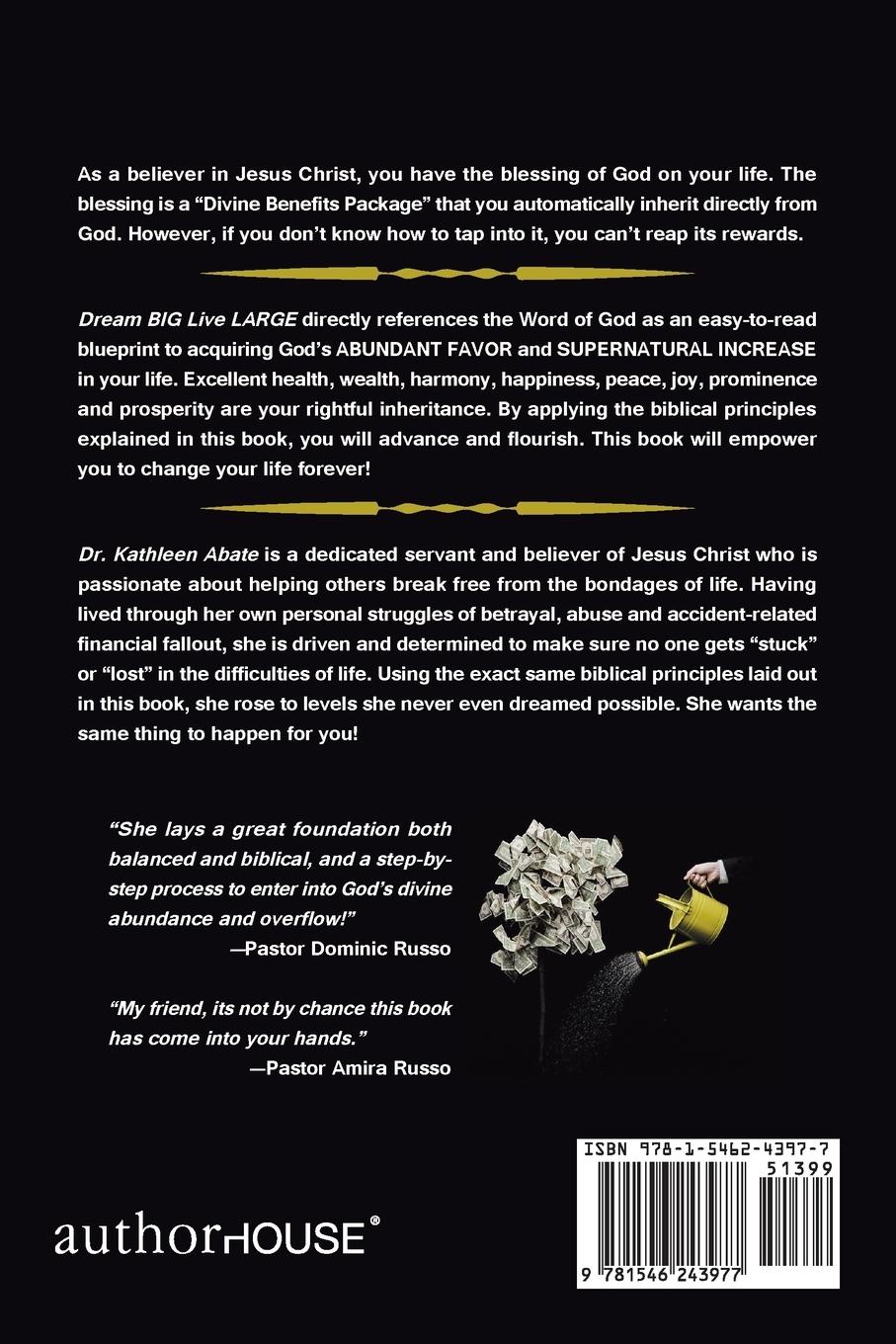 Rückseitencover Dream Big Live Large