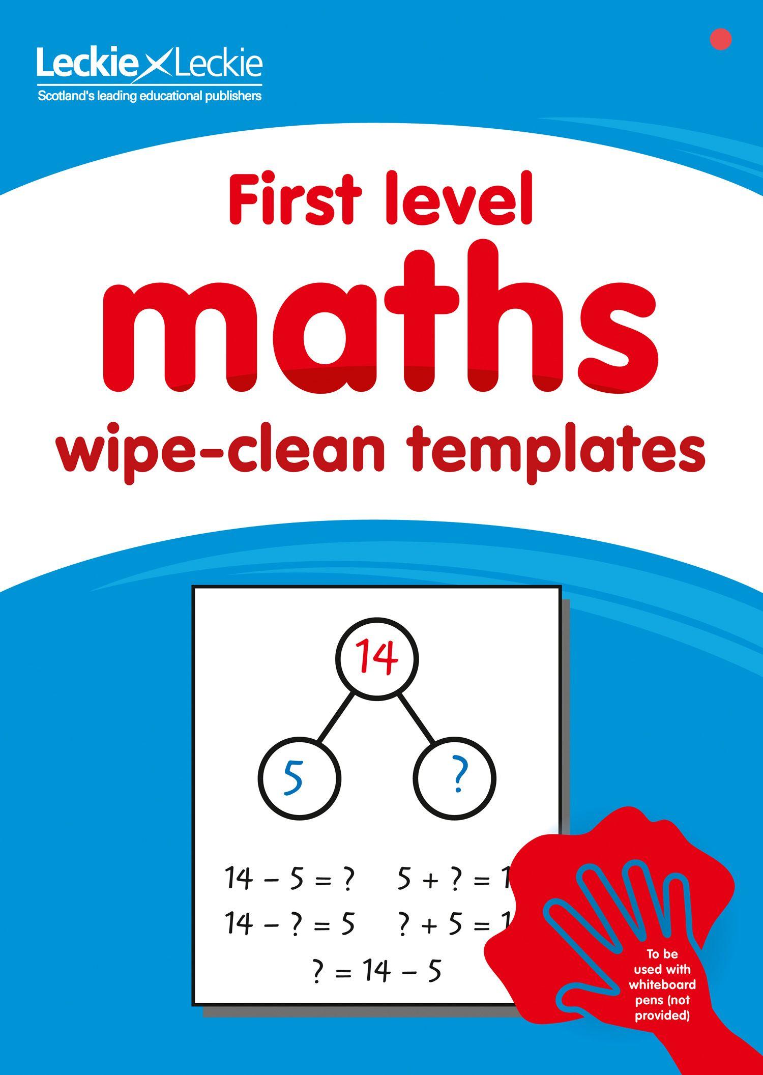 Vorderes Coverbild First Level Wipe-Clean Maths Templates for CfE Primary Maths