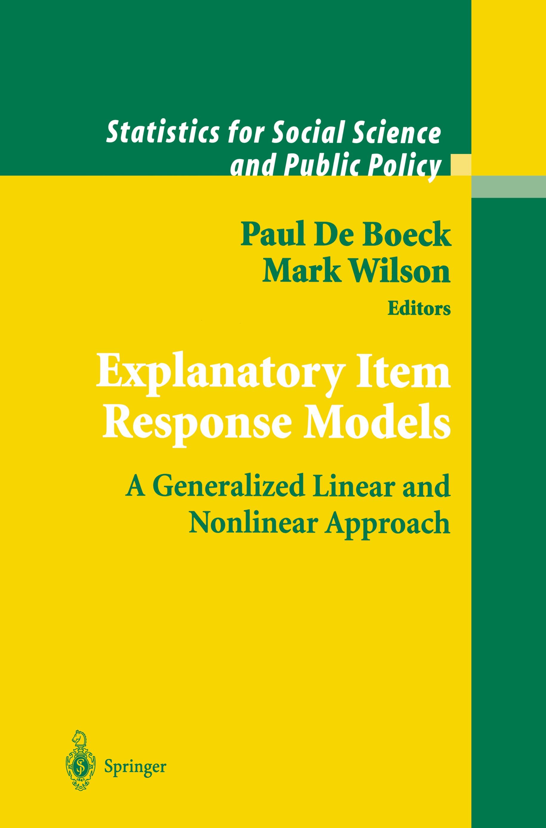 Vorderes Coverbild Explanatory Item Response Models