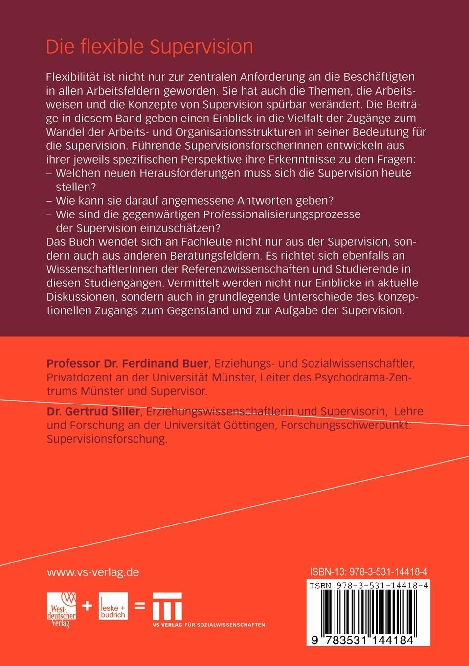 Rückseitencover Die flexible Supervision