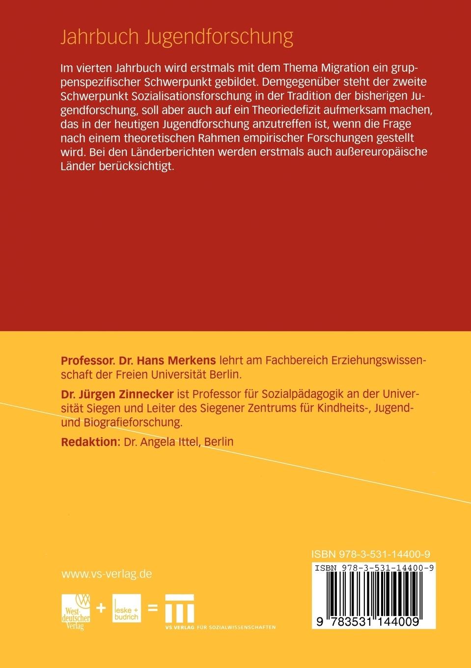 Rückseitencover Jahrbuch Jugendforschung