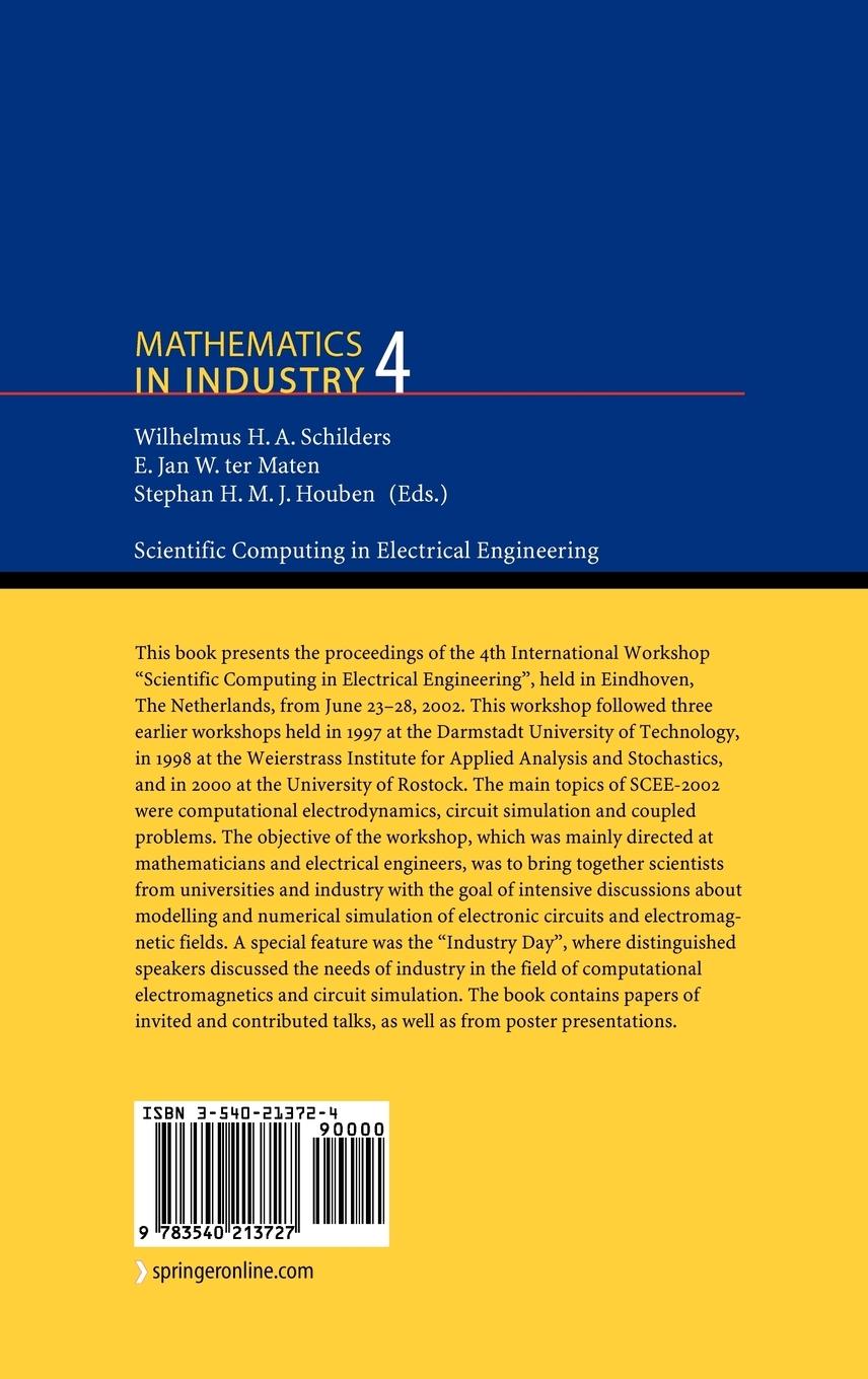 Rückseitencover Scientific Computing in Electrical Engineering