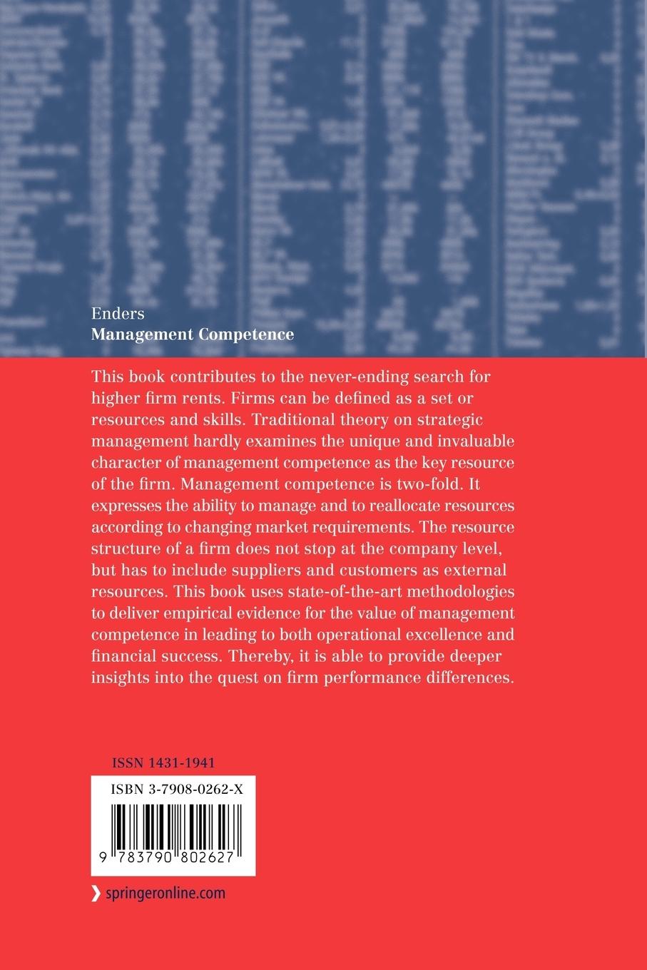 Rückseitencover Management Competence