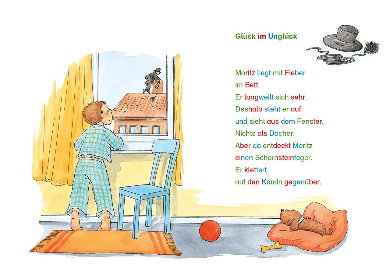 Beispielinhalt (Bild) Silbengeschichten zum Lesenlernen - Feuerwehrgeschichten